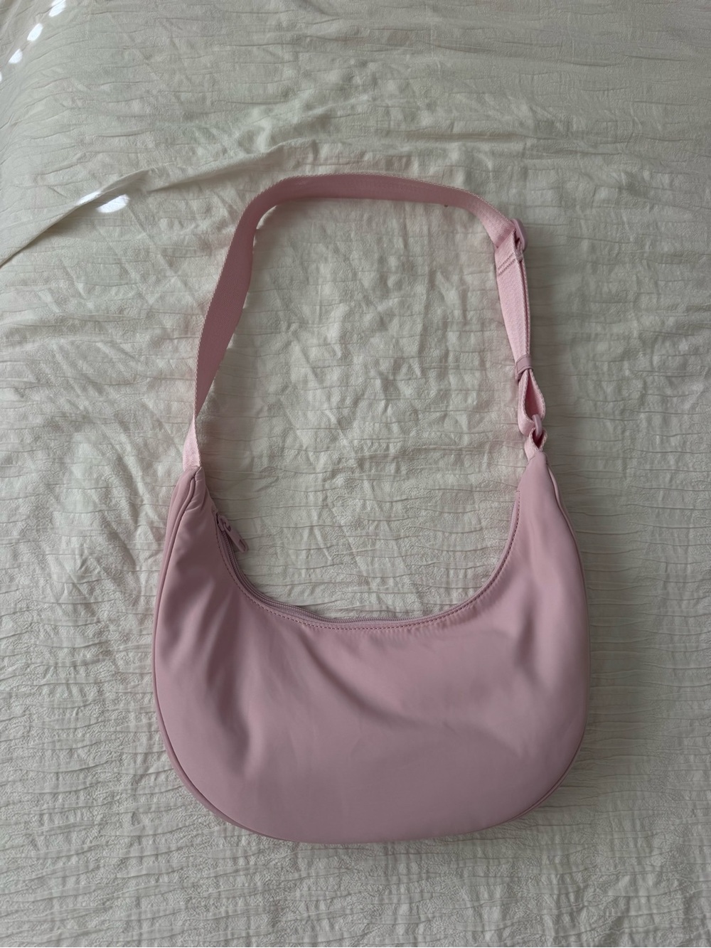 NWOT Aritzia Soft Pink Crescent Shoulder Bag
